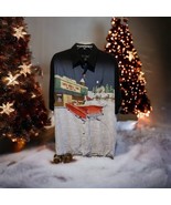 Tori Richard Christmas Santa World Tour Movies Viscose  Shirt Cadillac -... - £29.27 GBP