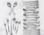 Lenox Shelby 50 Piece Flatware Set Service for 8 Stainless 18/10 Contine... - $127.00