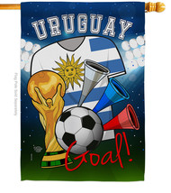 World Cup Uruguay Soccer House Flag 28 X40 Double-Sided Banner - £29.54 GBP