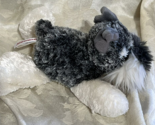 Aurora Puppy Dog Schnauzer Stuffed Plush Gray White Toy Grey 8&quot; Floppy pet - £10.85 GBP