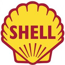 Shell Clamshell Metal Sign ( Plasma-Cut ) 28" - $150.00