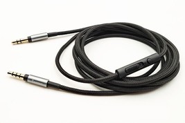 Nylon Audio Cable with Mic For SONY WH-H910N XB900N WH-XB700 XB910N headphones - £15.81 GBP