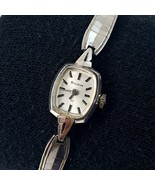 Vintage Bulova watch 23 jewels 10K white gold bracelet ladies women&#39;s RG... - $150.00