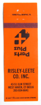 Risley-Leete Co. - West Haven, Connecticut Auto Parts 20 Strike Matchbook Cover - £1.37 GBP