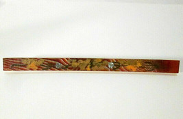 Antique Yellow Floral Hand Painted Celluloid Bar Brooch Vintage Flower C Clasp - £21.57 GBP