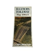 Vintage Illinois Tollway Road Map 1984-1985 Scenic Overview Poster Brochure - $6.99