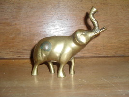 Brass Elephant With Up Turned Trunk - $5.00