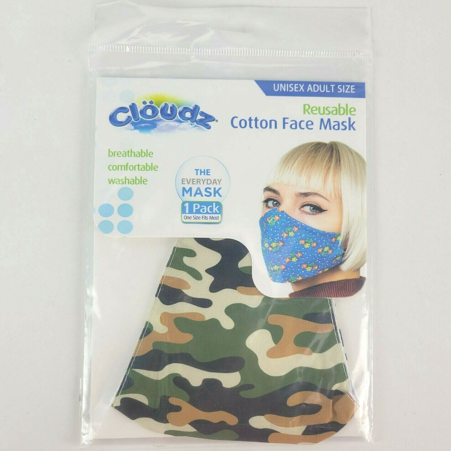 Clouds Camouflage Adult Reusable Washable Face Mask Cotton Adult  New - $7.90