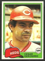 Cincinnati Reds Cesar Geronimo 1981 Topps Baseball Card # 390 nr mt - £0.39 GBP