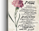 Mothers Day Gifts for Mom Women Her- Hangable Canvas Poem Prints Framed ... - $32.36