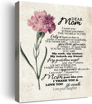 Mothers Day Gifts for Mom Women Her- Hangable Canvas Poem Prints Framed Poster W - £25.86 GBP