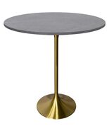 LeisureMod 36&quot; Round Bar Height Dining Table with Sintered Stone Top and... - $644.84