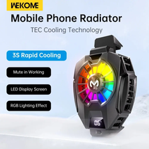 Mobile Phone Heat Dissipator with Temperature Display, Gaming Cooling Radiator  - £18.58 GBP