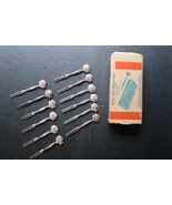 Vtg 1964-65 New York World&#39;s Fair Hors d&#39;Oeuvre 12 Silver Picks Unispher... - $19.99