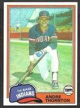 Cleveland Indians Andre Thornton 1981 Topps Baseball Card # 388 nr mt - £0.39 GBP