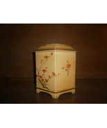 Hyalan USA Vase 836 , Yellow with Orange Blossoms , Hexagon Shape - £15.73 GBP