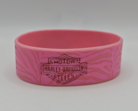 Harley Davidson Motorcycle HD Pink Zebra Print Silicone Bracelet 1 Inch ... - $14.50