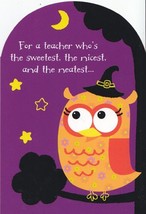 Greeting Halloween Card &quot;For a Teacher Who&#39;s the Sweetest, the Nicest&quot; - £1.17 GBP