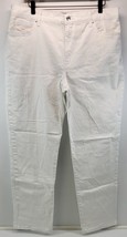 L4) Women&#39;s Gloria Vanderbilt Amanda White Jeans Pants Size 16 Short - $14.84