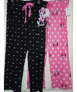 Disney Minnie Mouse Ladies Lounge Pants Sleepwear PJ&#39;s Pink Black L XL X... - £39.46 GBP