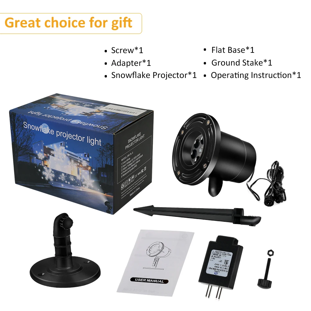 Home Christmas Party Snowflake Projector Lights Led Stage Light Rotating Snow Sp - £118.82 GBP