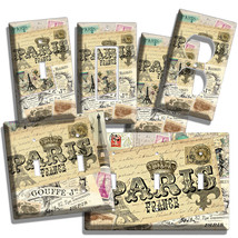 PARIS FRANCE CITY OF LOVE VINTAGE POST CARDS LIGHT SWITCH OUTLET COVER P... - $9.49+