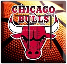 Chicago Bulls Nba Basketball Champions Double Gfi Light Switch Wall Plate Cover - £11.98 GBP