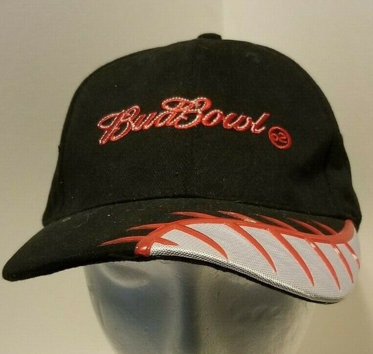 NEW NOS Vtg Baseball Trucker Cap Hat BUDWEISER 2002 BUD BOWL Black & Orange - $6.75