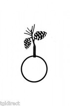 Wrought Iron Towel Ring Pinecone Bathroom Kitchen Home Decor Accent Hang... - $16.44