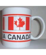 ceramic coffee mug: Canadian flag motif - $15.00