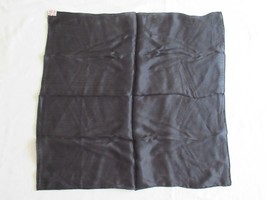 Vintage Handkerchief Scarf Pure Silk Hand Rolled 17&quot;x17&quot; Sally Gee Black Japan - £7.59 GBP