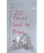 modular, plastic wall jack to phone plugs; 20 count per bag; phone resto... - $15.00