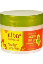 ALBA BOTANICA Hawaiian Body Cream Papaya Mango Hypo-Allergic 6.5 oz - £26.87 GBP