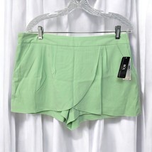 BCX Shorts Shorts Skort Women 11 Mint Green Pockets Side Zip Stretch Ten... - $18.69