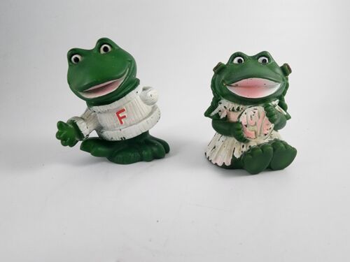 Vtg New Zoo Revue 1974 Freddy Frog Freida Rubber Squeak Squeeze Hong Kong Toy - $39.59