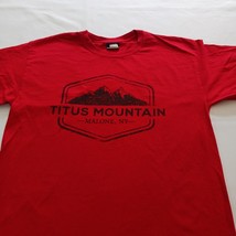 MV Sport TITUS MOUNTAIN Spellout Men's Red Cotton Shirt Long Sleeve Size Large image 7
