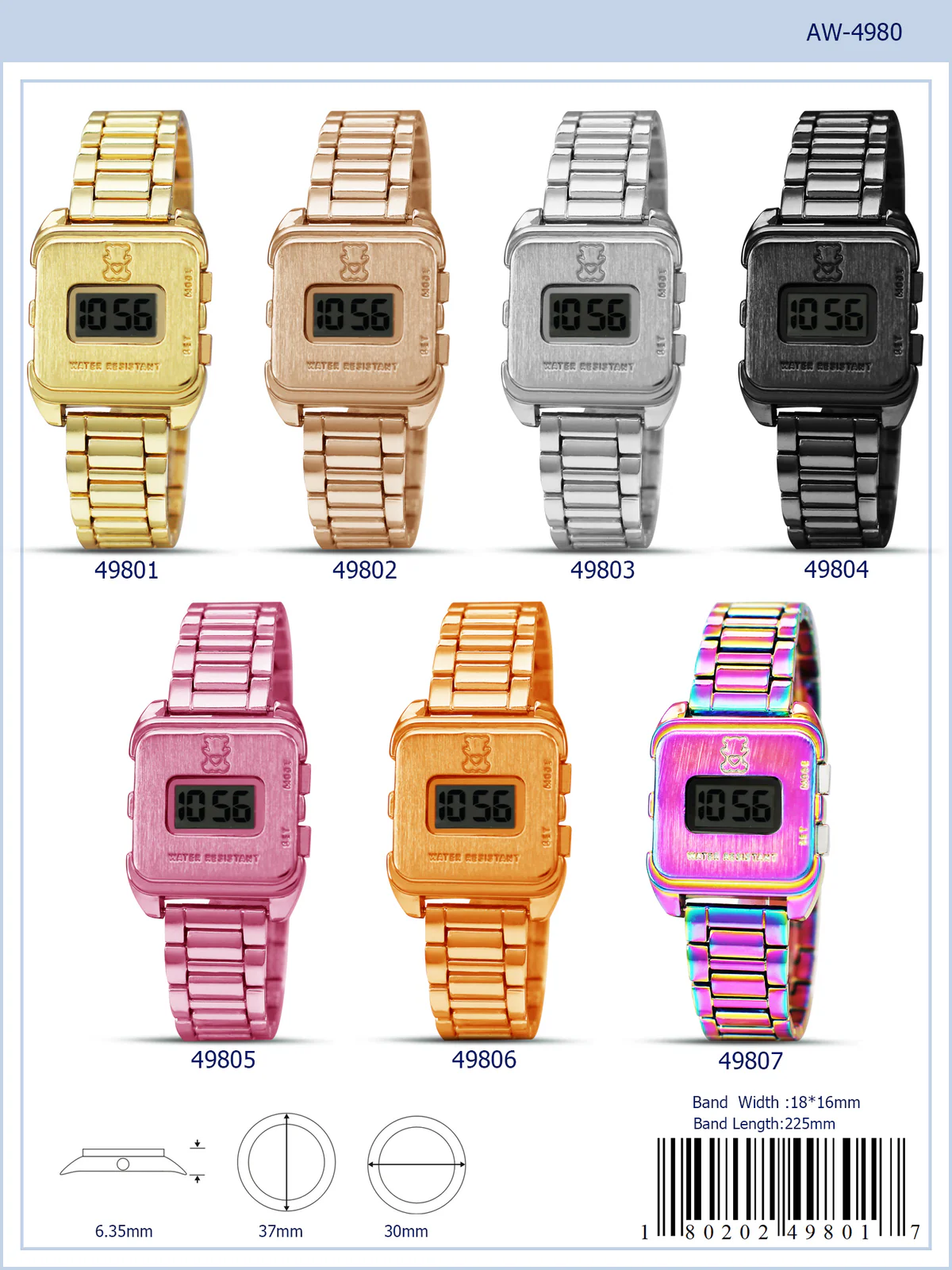 4980 Montres Carlo Vintage Digital Watch - $10.99