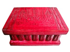 Unique Haunted Jewelry Trick Box from Transylvania for PRIZE SAVING BANK Red - £52.24 GBP