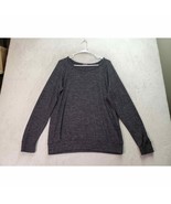 Buffalo David Bitton Sweater Womens Medium Dark Gray Knit Long Sleeve Ro... - $393.67 MXN