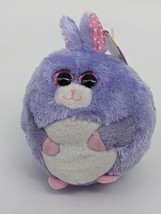 Easter Bunny - Lilac TY Beanie Ballz (Regular Size - 4 in) - Plush Ball Toy - £7.67 GBP