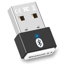 Usb Bluetooth 5.3 Adapter For Pc Supports Windows 11/10/8.1/7, Plug And Play For - £21.57 GBP