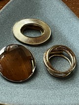 Vintage Lot of Ridged Open Oval Smooth Round &amp; Etched Interlocking Open ... - $13.09