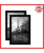 Gallery-Style Black Frames 8x12 - Shatter-Resistant Duo for Tabletop Dis... - $34.01 CAD