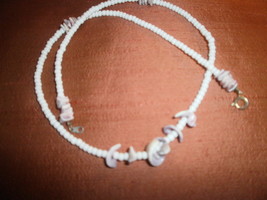 Seashell and Glass Bead Necklace - £1.59 GBP