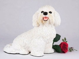 Bichon Frise Cremation Pet Urn for Secure Installation of Your Beloved p... - $109.95