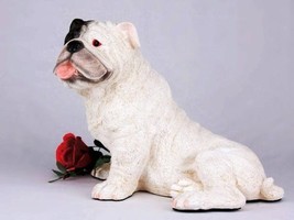 Bulldog White Cremation Pet Urn for Secure Installation of Your Beloved pet&#39;s As - £87.87 GBP
