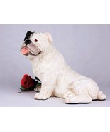 Bulldog White Cremation Pet Urn for Secure Installation of Your Beloved ... - $149.72 CAD