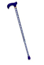 Colorful Adjustable Cane. Purple Crocus Design on an Aluminum Shaft. Color Coord - £32.68 GBP