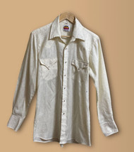 Nice VTG Miller Western Wear Pearl Snap Shirt  Sz 16 / 35 Missing 2 Snaps + Spot - £11.53 GBP
