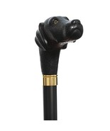 Black Lab Dog Head Walking Cane Hand Crafted in Italy - $84.99